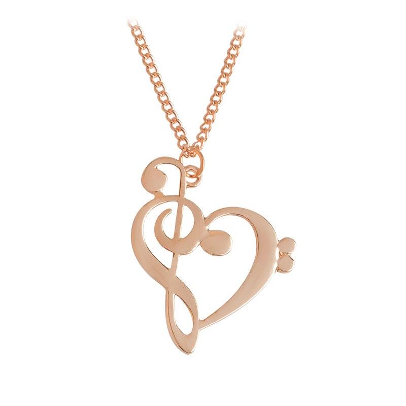 Fine Gold Chain Heart Shaped Pendant Necklace - Vintage tees for Women