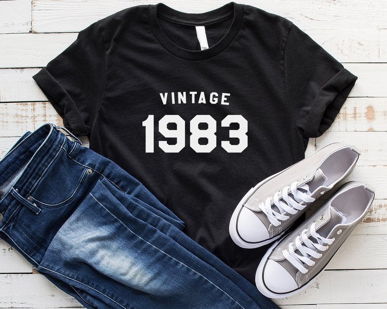 40th birthday T-shirt | Vintage 1983 birth year T-shirt - Vintage tees for Women