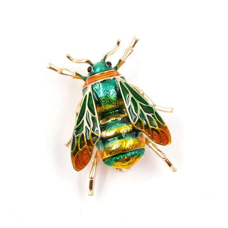 Enamel Bee Brooches Unisex Pin Jewelry - Vintage tees for Women