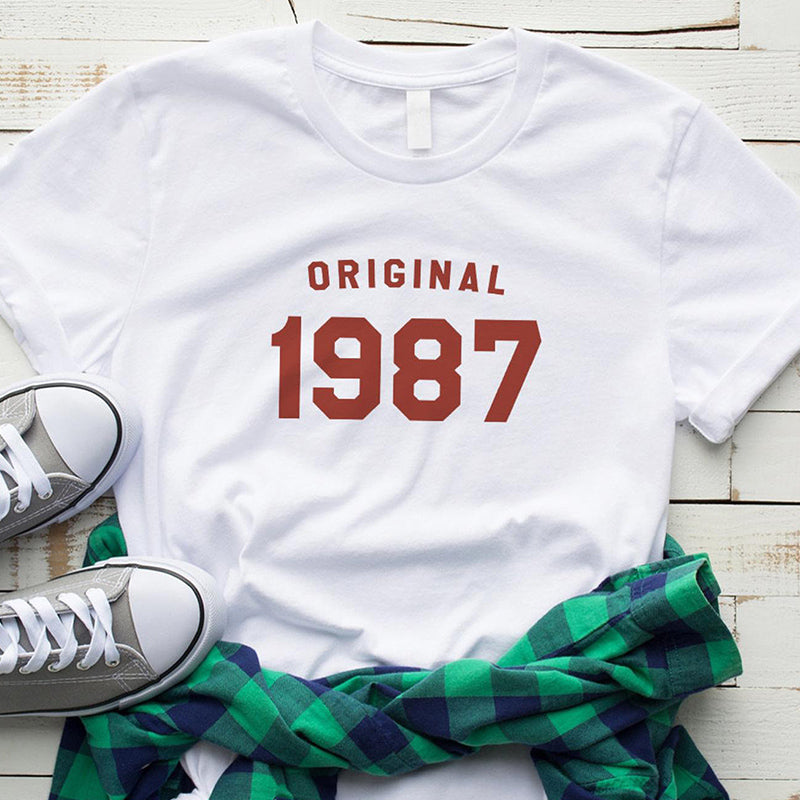 36th Birthday Gift for Her | 1987 T-shirt | Birthday Party Cotton T-shirt - Vintage tees for Women