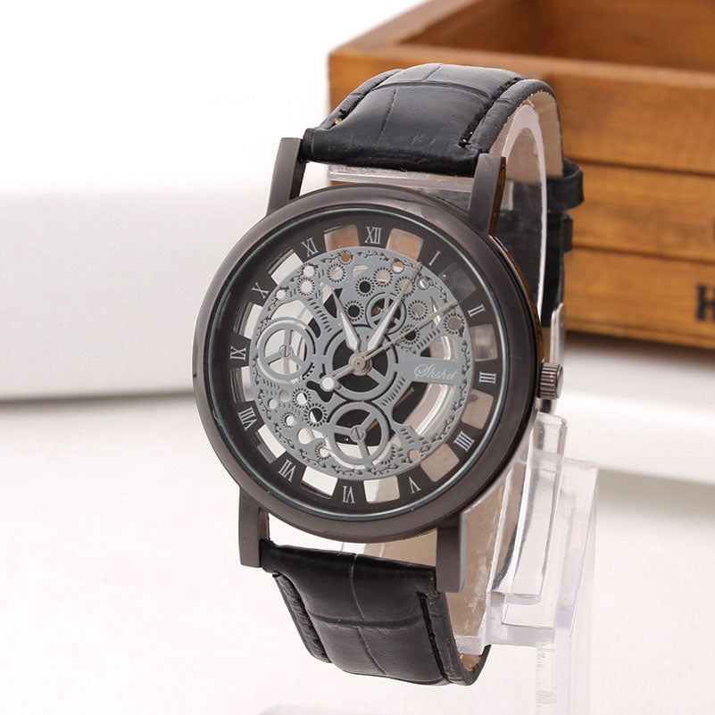 Fashion Business Skeleton Watch | Dress Quartz Wristwatch - Vintage tees for Women