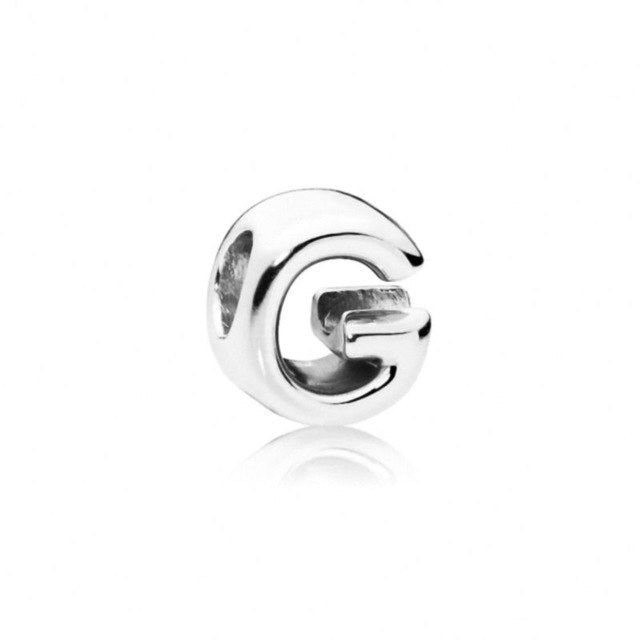 Initial alphabet letter A-Z loose bead Fits Pandora charms silver - Vintage tees for Women