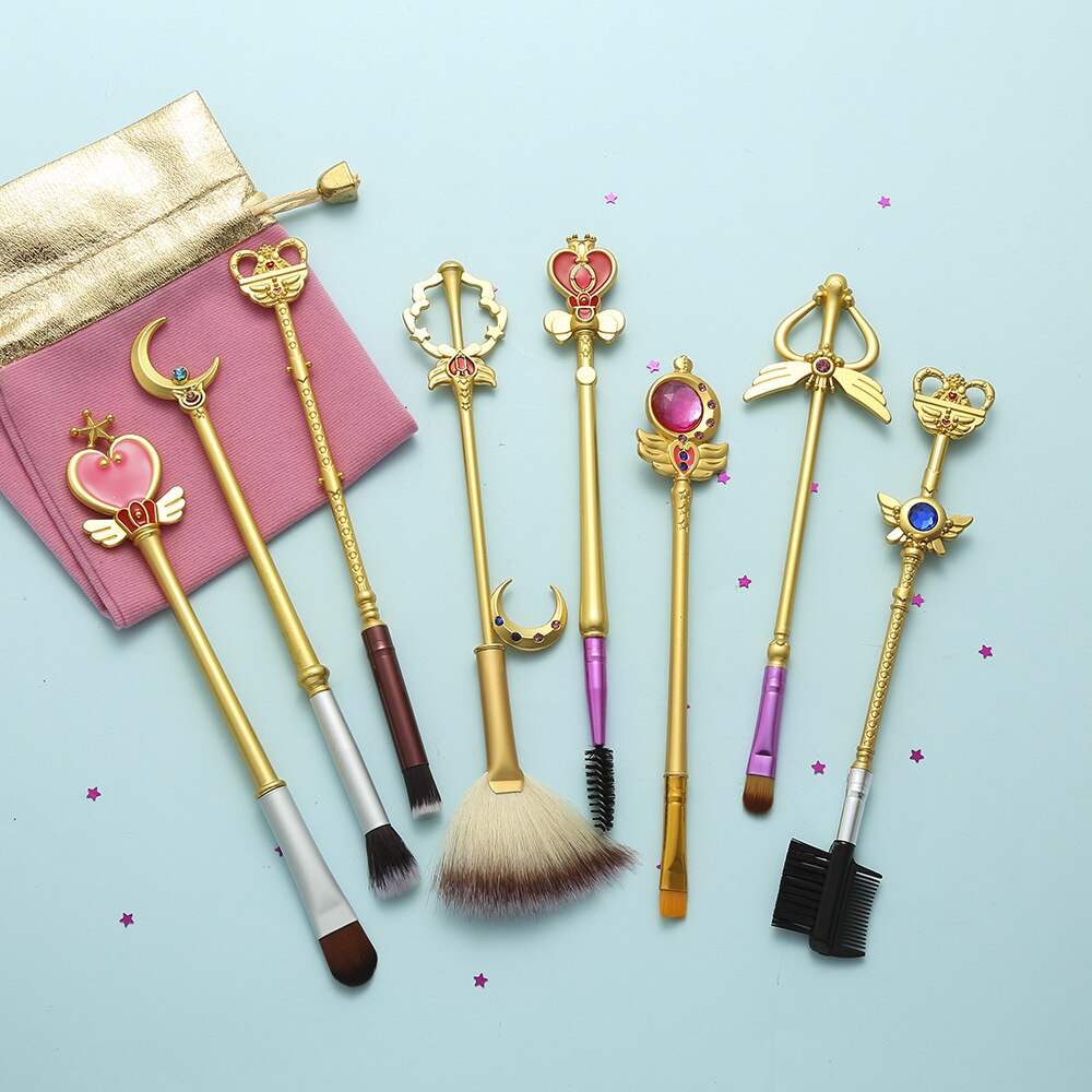 8 Sailor Moon Makeup Brushes | Birthday Holiday Gifts - Vintage tees for Women