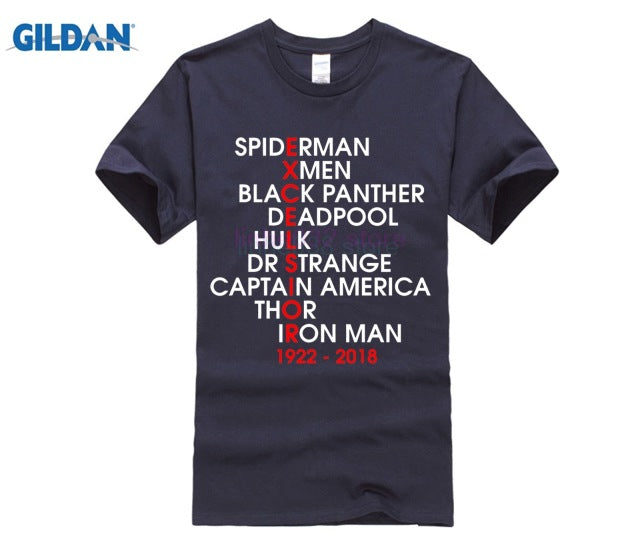 MARVEL STAN LEE Personality Printed Men T-shirt - Vintage tees for Women