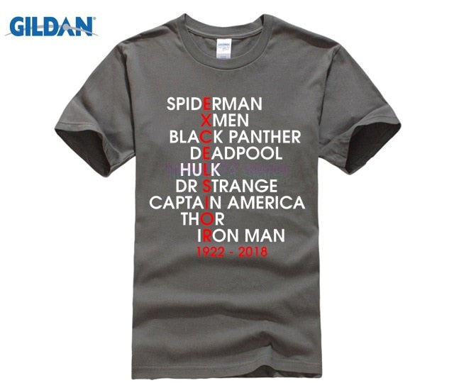 MARVEL STAN LEE Personality Printed Men T-shirt - Vintage tees for Women