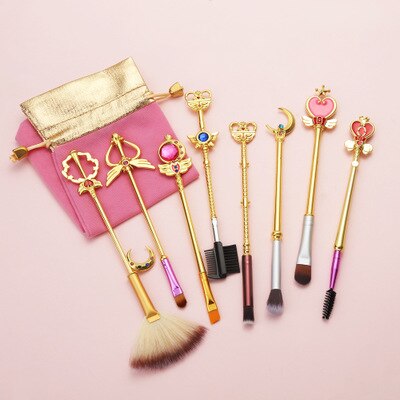 8 Sailor Moon Makeup Brushes | Birthday Holiday Gifts - Vintage tees for Women