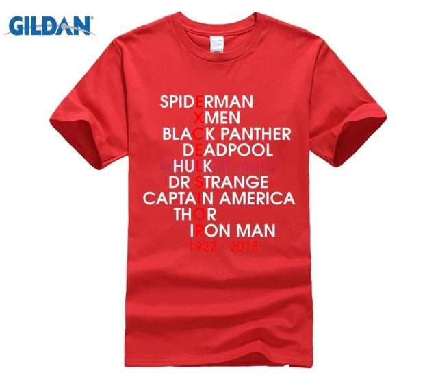 MARVEL STAN LEE Personality Printed Men T-shirt - Vintage tees for Women