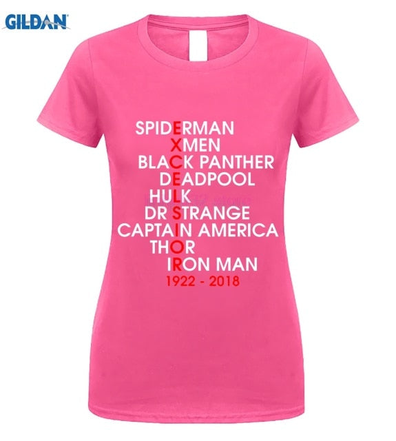MARVEL STAN LEE Personality Printed Men T-shirt - Vintage tees for Women