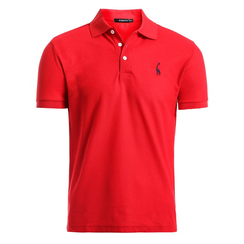 Man Polo Shirt Mens Casual Deer Embroidery Cotton Polo shirt Men Short Sleeve High Quantity polo men - Vintage tees for Women