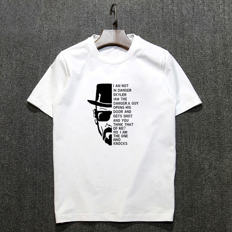 Top quality COTTON Neck Breaking Bad Men T Shirt Short Sleeve Heisenberg Print T Shirt For Men - Vintage tees for Women