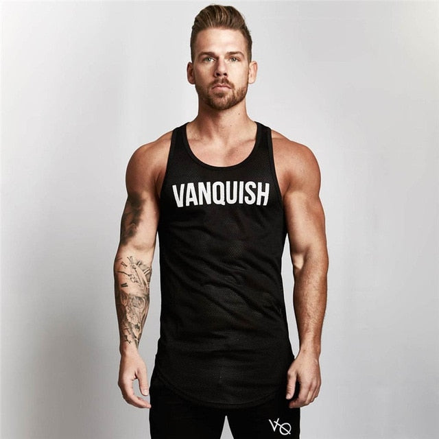 Summer Fitness Men Tank Top Mens Bodybuilding Stringers Tank Tops Singlet Brand Clothing men Sleeveless Shirt - Vintage tees for Women