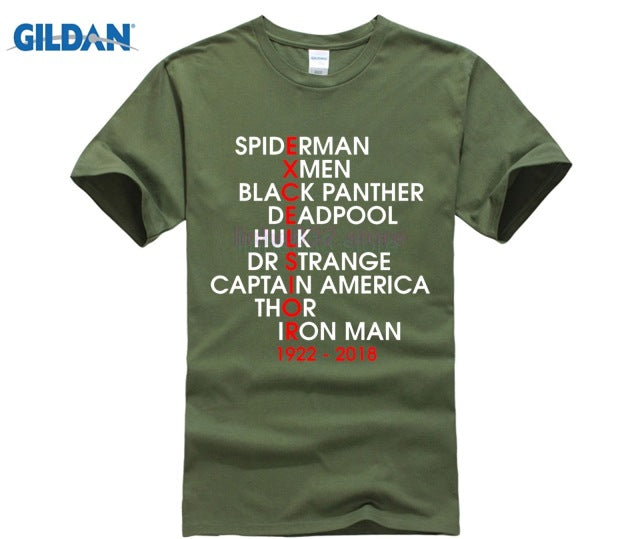 MARVEL STAN LEE Personality Printed Men T-shirt - Vintage tees for Women