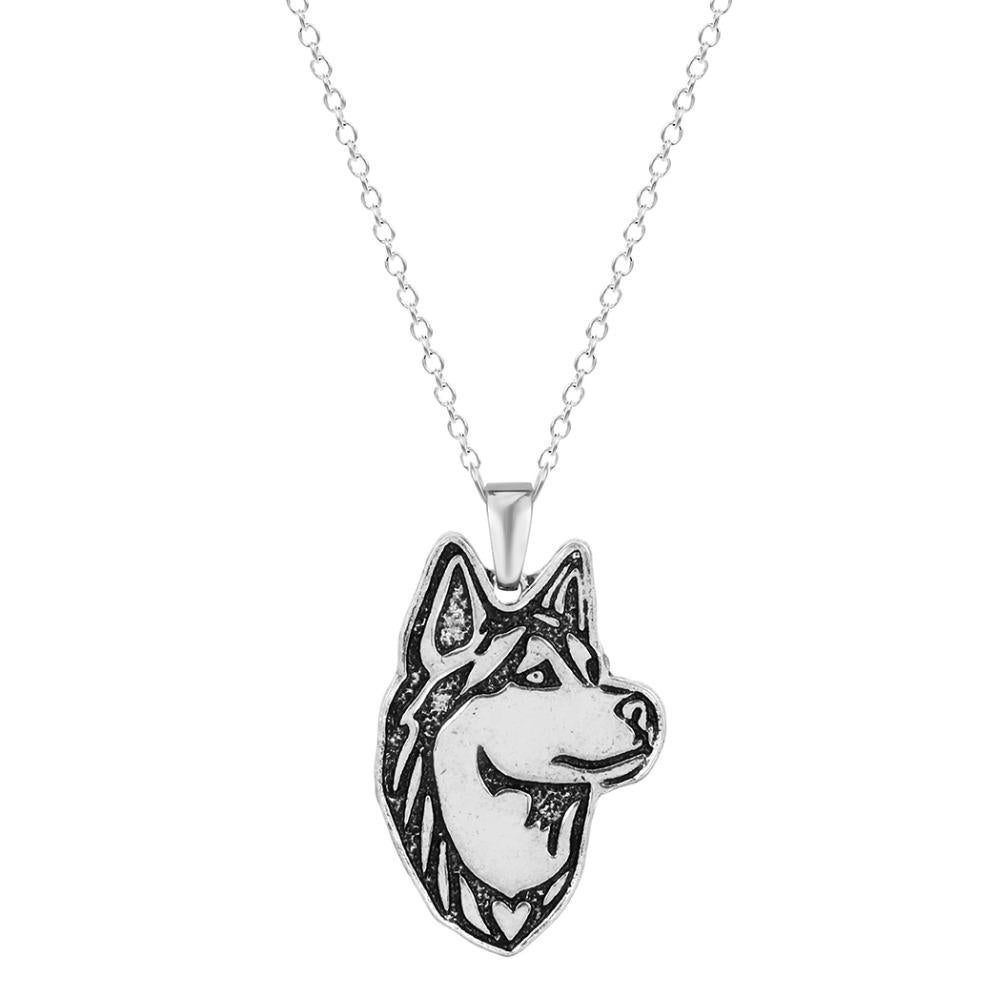 Husky Dog Puppy Pet Lovers Necklaces Pendants - Vintage tees for Women