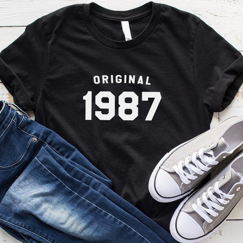 36th Birthday Gift for Her | 1987 T-shirt | Birthday Party Cotton T-shirt - Vintage tees for Women