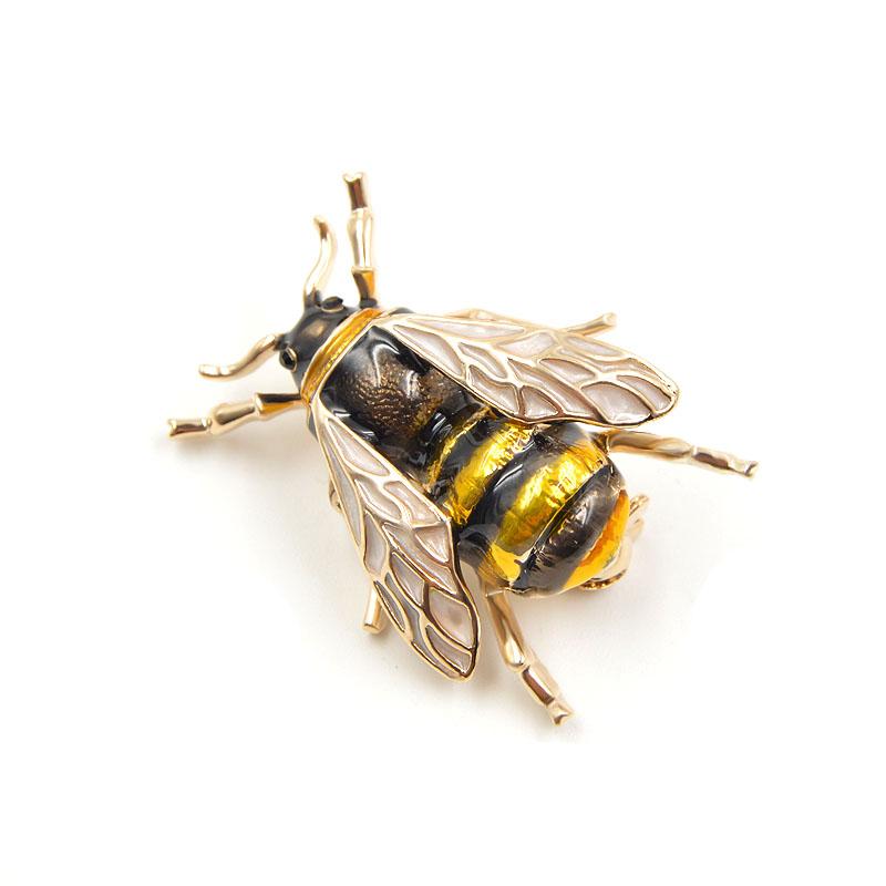 Enamel Bee Brooches Unisex Pin Jewelry - Vintage tees for Women