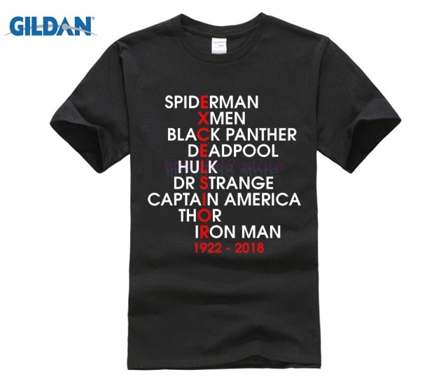 MARVEL STAN LEE Personality Printed Men T-shirt - Vintage tees for Women