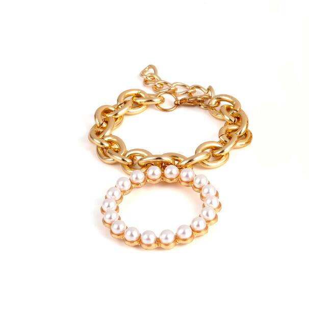 Exaggerated Charm Pearl Crab Pendant Bracelet | Cuff Bracelets Bangles Female Gifts - Vintage tees for Women