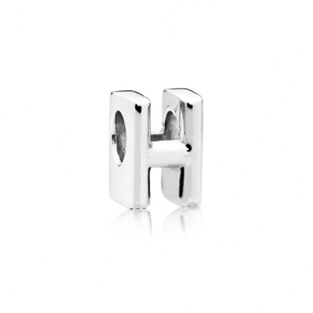 Initial alphabet letter A-Z loose bead Fits Pandora charms silver - Vintage tees for Women