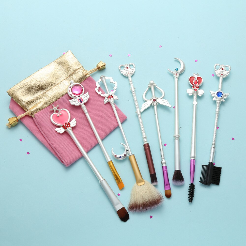 8 Sailor Moon Makeup Brushes | Birthday Holiday Gifts - Vintage tees for Women