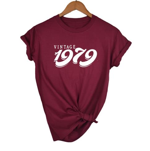 Vintage 1979 Birthday T-Shirt | 44th Birthday Gift | Short Sleeve - Vintage tees for Women