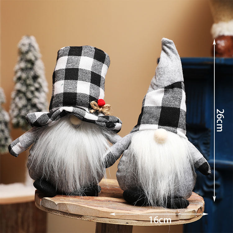 Lucky Snow New Christmas Decorations Forest Old Man Rudolph Faceless Doll Doll Short Leg Dwarf - Vintage tees for Women