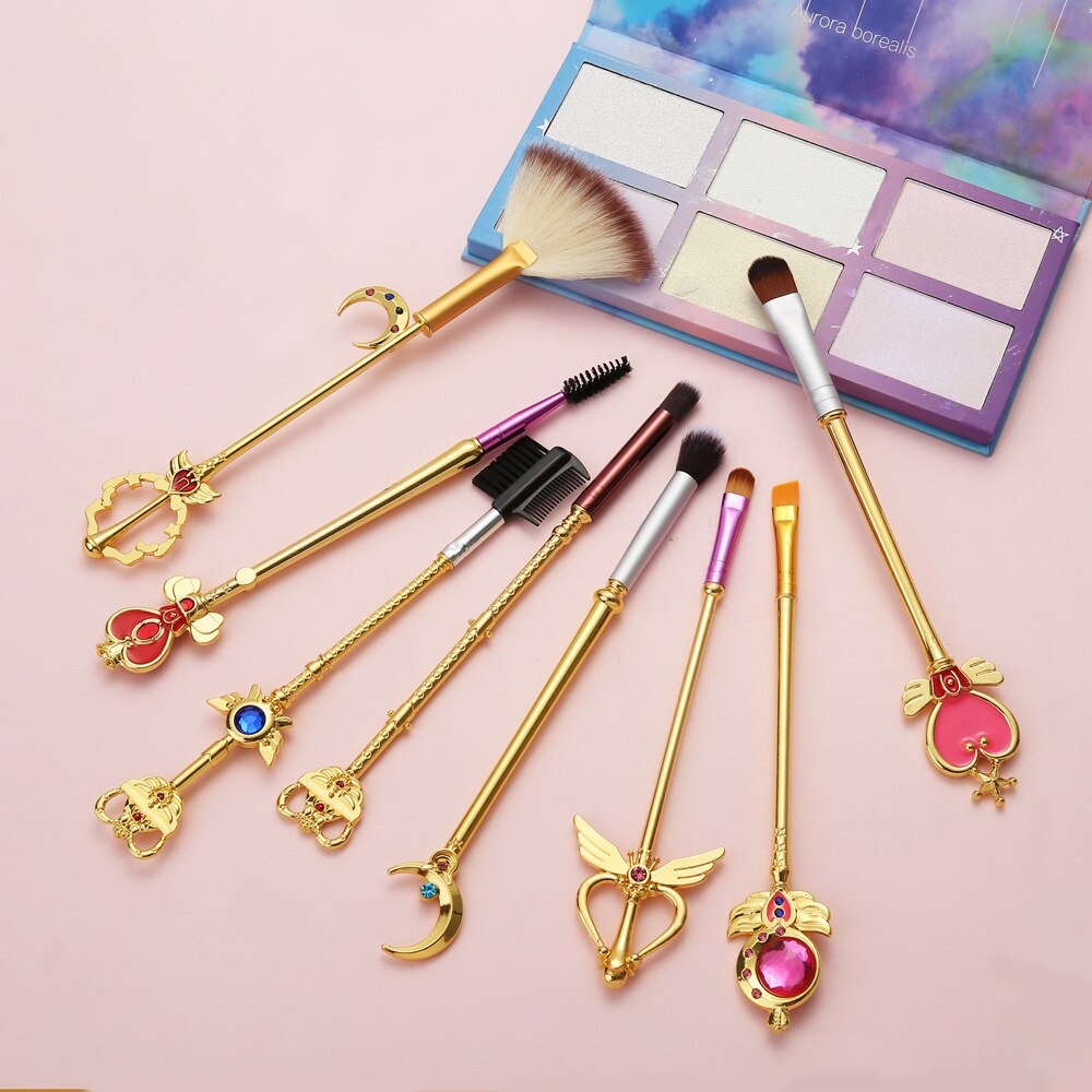 8 Sailor Moon Makeup Brushes | Birthday Holiday Gifts - Vintage tees for Women