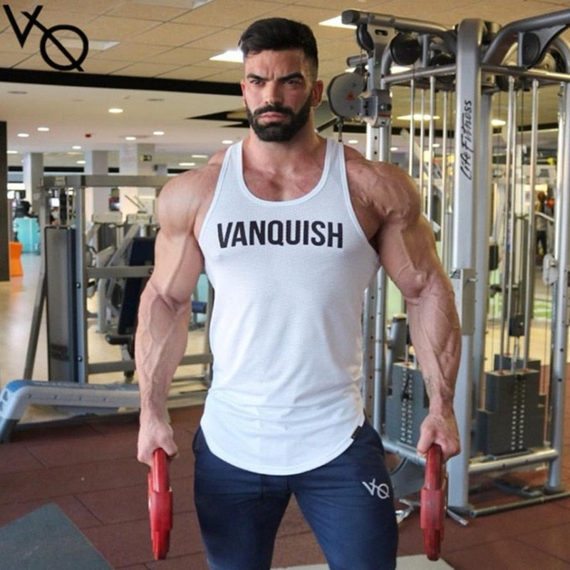 Summer Fitness Men Tank Top Mens Bodybuilding Stringers Tank Tops Singlet Brand Clothing men Sleeveless Shirt - Vintage tees for Women