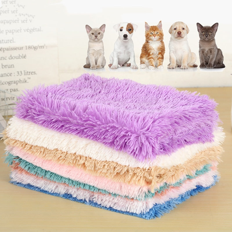 Fluffy Plush Dog & Cats Blanket | Pet Sleeping Mat Cushion Mattress Extra Soft Warm | Blankets for Small Medium Large Dogs & Cats - Vintage tees for Women