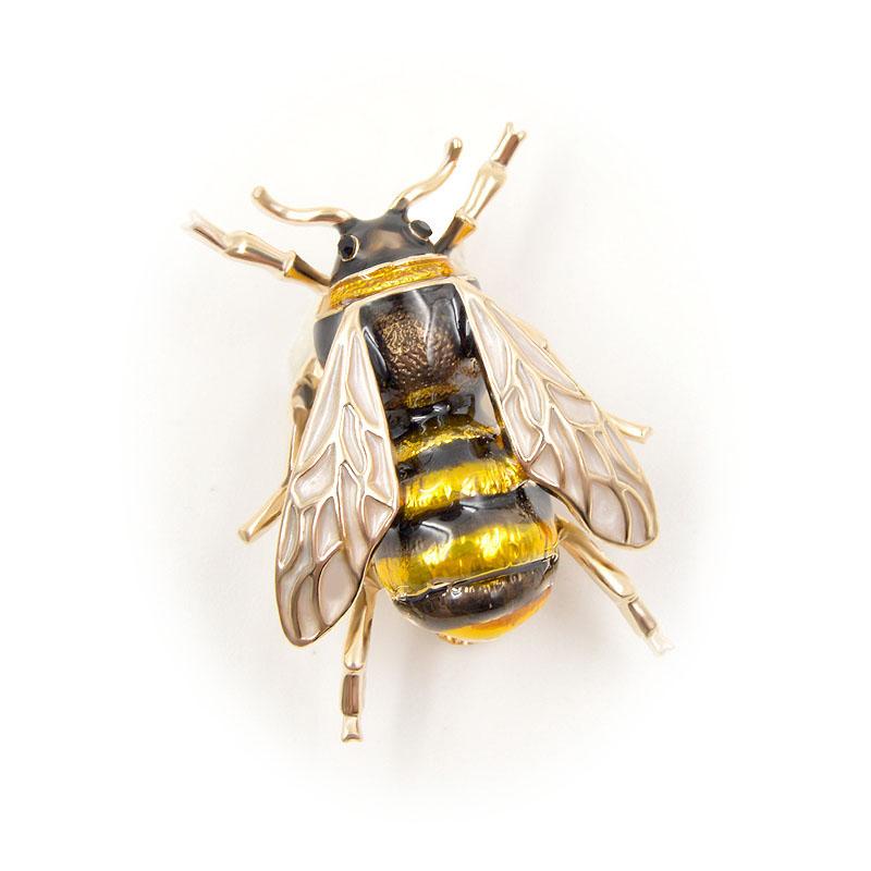 Enamel Bee Brooches Unisex Pin Jewelry - Vintage tees for Women