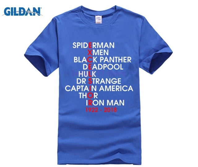 MARVEL STAN LEE Personality Printed Men T-shirt - Vintage tees for Women