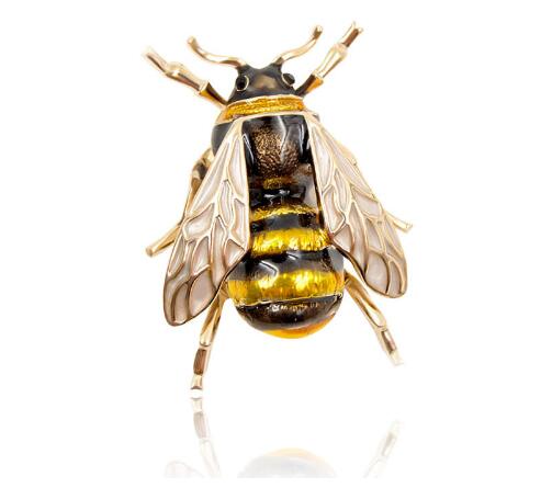Enamel Bee Brooches Unisex Pin Jewelry - Vintage tees for Women