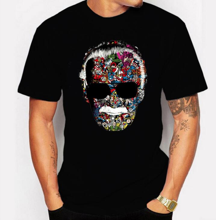 MARVEL STAN LEE Personality Printed Men T-shirt - Vintage tees for Women