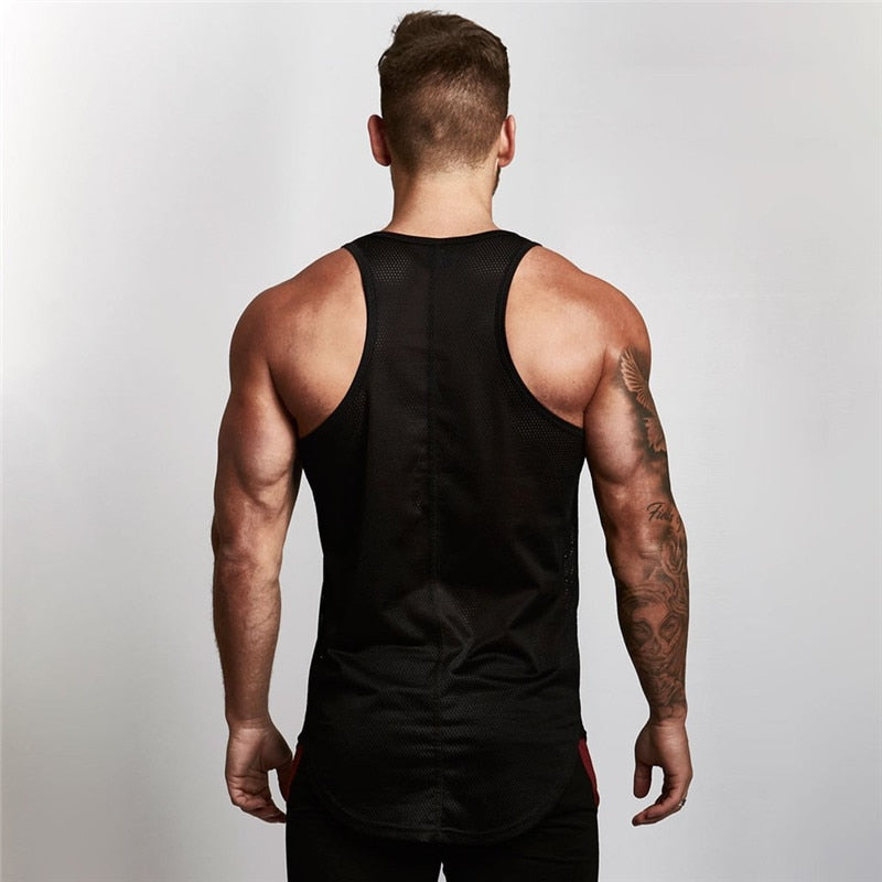 Summer Fitness Men Tank Top Mens Bodybuilding Stringers Tank Tops Singlet Brand Clothing men Sleeveless Shirt - Vintage tees for Women