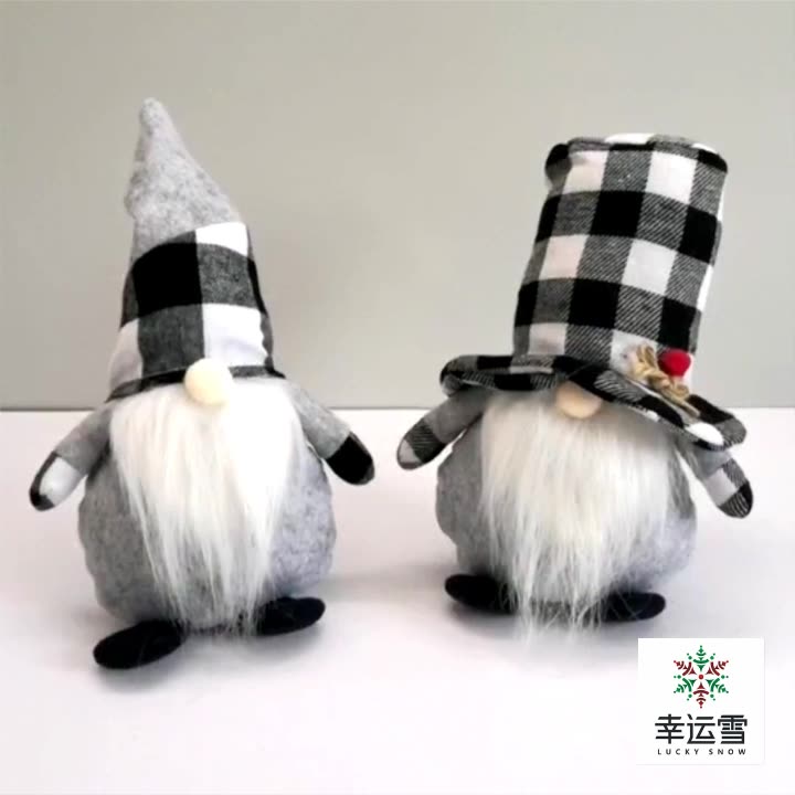 Lucky Snow New Christmas Decorations Forest Old Man Rudolph Faceless Doll Doll Short Leg Dwarf - Vintage tees for Women