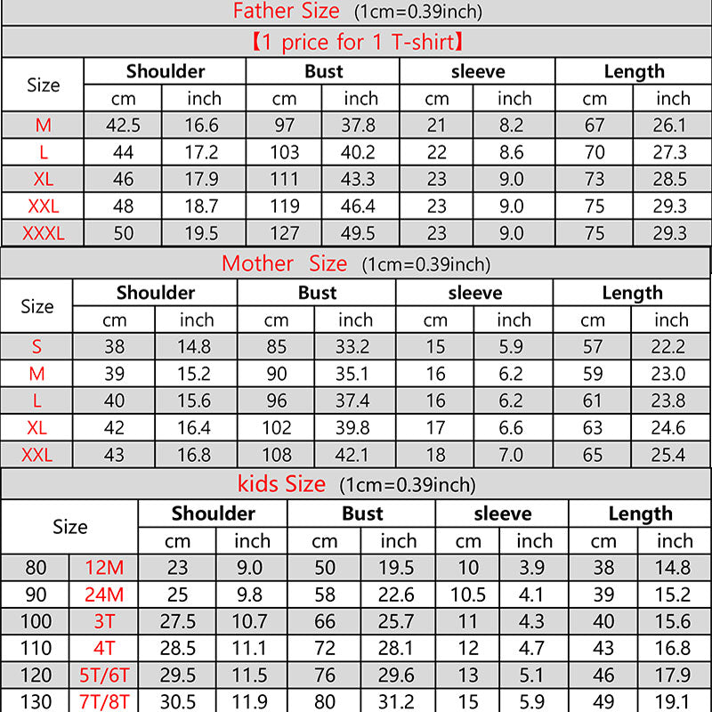 Family matching Look outfits father and son big / little man Dad / baby summer T-shirt - Vintage tees for Women