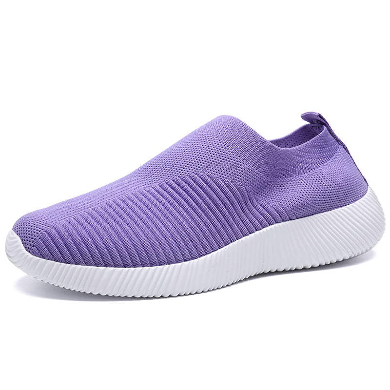 Womens Plus Size 43 Breathable Sneakers | Women Slip on Soft Ladies Casual Running Shoes - Vintage tees for Women