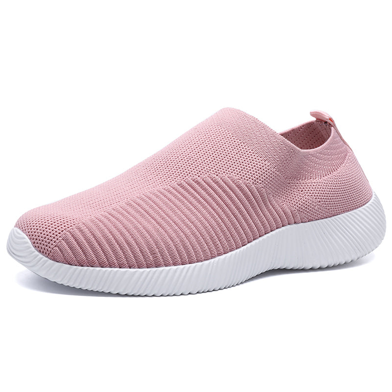 Womens Plus Size 43 Breathable Sneakers | Women Slip on Soft Ladies Casual Running Shoes - Vintage tees for Women