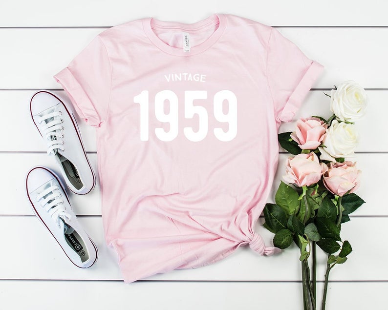 Vintage 1959 Birthday T Shirt | 64th Birthday Party T-Shirt Cotton - Vintage tees for Women