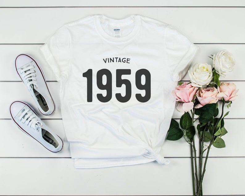 Vintage 1959 Birthday T Shirt | 64th Birthday Party T-Shirt Cotton - Vintage tees for Women