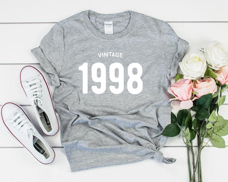 Vintage 1998 Women T-Shirt | 25th Birthday Party T-Shirt Cotton - Vintage tees for Women