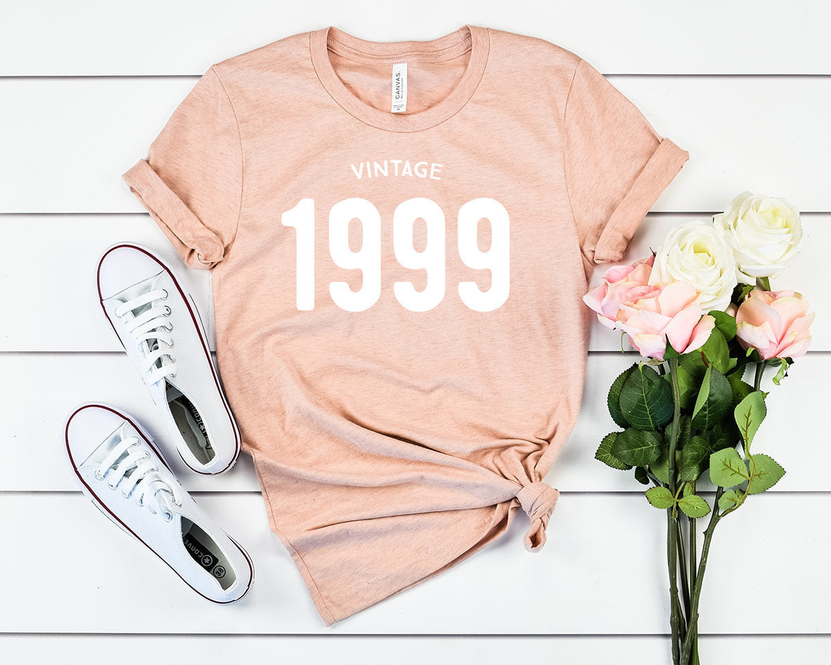 Vintage 1999 Women T-Shirt | 24th Birthday Party T-Shirt Cotton - Vintage tees for Women